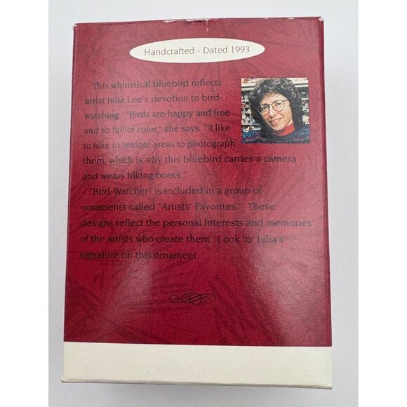 Hallmark Keepsake Bird Watcher Christmas Ornament Handcrafted Julia Lee 1993 - Picture 8 of 12